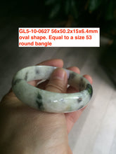 Load image into Gallery viewer, Sale! Certified type A 100% 54-61mm Natural green/white/eggplant purple/black spring garden Jadeite bangle group GL5 1-20
