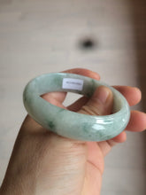 Load image into Gallery viewer, 52mm certified type A100% Natural green white oval Jadeite Jade bangle H148-1034
