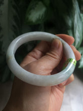 Load image into Gallery viewer, 57.8mm certified type A 100% Natural light green/purple Jadeite Jade bangle Q20-5749
