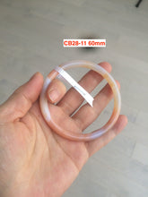 Load image into Gallery viewer, 54.4-62mm 100% natural red/orange/brown slim agate bangle CB28
