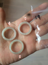 Load image into Gallery viewer, 19mm/size 9 100% natural type A icy watery green/white/yellow jadeite jade band ring G105-9
