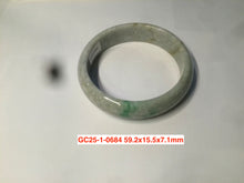 Load image into Gallery viewer, Sale! Certified type A 100% 55-61mm Natural green/white/purple Jadeite bangle group AG6
