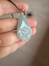 Load image into Gallery viewer, 100% Natural light green love pinky promise jadeite Jade pendant necklace AB80-4358 Best gift for valentines!
