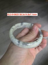 Load image into Gallery viewer, Sale! Certified type A 100% 54-61mm Natural green/white/eggplant purple/black spring garden Jadeite bangle group GL5 1-20
