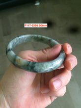 Load image into Gallery viewer, Sale! Type A 100% Natural dark green/white/black Jadeite Jade bangle with defects group 3
