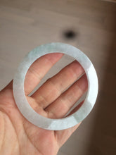 Load image into Gallery viewer, 57mm certified Type A 100% Natural sunny green/purple flat style Jadeite jade bangle N110
