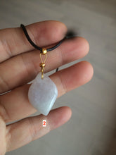Load image into Gallery viewer, 100% natural type A jadeite jade Willow leaves pendants AB72
