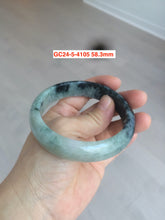 Load image into Gallery viewer, 52-60mm certified Type A 100% Natural green gray black Jadeite Jade bangle GC24 (add on item)
