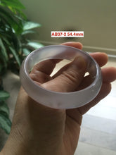 Load image into Gallery viewer, 100% natural icy clear agate bangle group AB37
