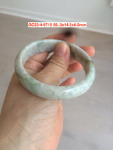 Load image into Gallery viewer, 54-60mm certified Type A 100% Natural light green Jadeite Jade bangle GC20/23 (add on item)
