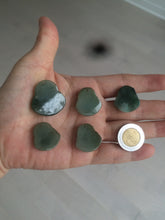 Load image into Gallery viewer, 100% Natural type A oily dark green/gray/black small happy buddha jadeite Jade pendant necklace AQ52 add on item
