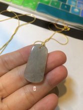 Load image into Gallery viewer, 100% natural icy watery light green/clear jadeite jade safe and sound couple pendant pair E34
