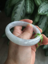 Load image into Gallery viewer, 57.1mm certified 100% natural icy green/white jadeite jade bangle AH30-5700

