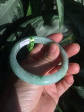 Load image into Gallery viewer, 53.6mm Certified Type A 100% Natural sunny apple green Jadeite Jade bangle AE5-2745

