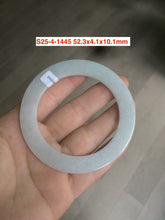 Load image into Gallery viewer, 52-55mm Certified Type A 100% Natural light green/white flat style Jadeite bangle group S25
