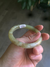 Load image into Gallery viewer, 55.2mm Certified Type A 100% Natural yellow/sugar brown flying snow and dandelions nephrite Jade bangle HT33-0464
