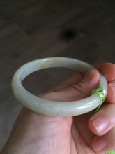 Load image into Gallery viewer, 54.7mm Certificated Type A 100% Natural yellow oval  jadeite jade bangle AC37-8526
