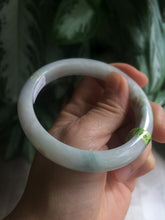 Load image into Gallery viewer, 57.8mm certified type A 100% Natural light green/purple Jadeite Jade bangle Q20-5749
