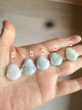 Load image into Gallery viewer, 100% Natural type A light green/purple/white small happy buddha jadeite Jade pendant necklace AQ53 add on item
