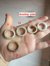 Load image into Gallery viewer, 17.9mm/size 7 3/4 100% natural type A icy watery green/white/yellow jadeite jade band ring G105-7 3/4
