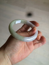 Load image into Gallery viewer, 56.5mm 100% natural certified green/white jadeite jade bangle AT39-8941
