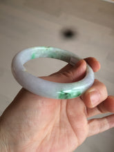 Load image into Gallery viewer, 58mm Certified Type A 100% Natural sunny green/purple Jadeite Jade bangle N84-0624

