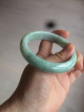Load image into Gallery viewer, 56.4mm certified Type A 100% Natural sunny green Jadeite Jade bangle U126-2490
