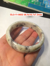Load image into Gallery viewer, Sale! Certified type A 100% 54-61mm Natural green/white/eggplant purple/black spring garden Jadeite bangle group GL5 1-20
