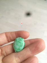 Load image into Gallery viewer, Type A 100% Natural sunny green/purple/white Jadeite Jade Peach Pendant AC-P
