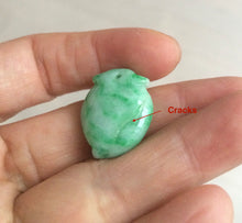 Load image into Gallery viewer, Type A 100% Natural sunny green/purple/white Jadeite Jade Peach Pendant AC-P

