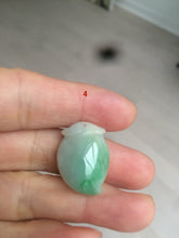 Load image into Gallery viewer, Type A 100% Natural sunny green/purple/white Jadeite Jade Peach Pendant AC-P
