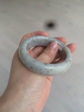 Load image into Gallery viewer, 52.8mm certified 100% Natural beige with black/brown flying dandelions Osmanthus fragrans cake nephrite Jade bangle HT56-5157

