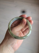 Load image into Gallery viewer, 57.6mm certified type A 100% Natural brown/balck/white jadeite jade bangle C72-4152
