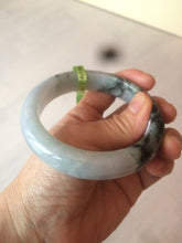 Load image into Gallery viewer, 58.5mm certificated Type A 100% Natural green/white Jadeite Jade bangle L86-1287
