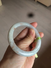 Load image into Gallery viewer, 54.5mm 100% natural Type A green/white with red floating flowers jadeite jade bangle AK3-1387
