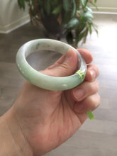 Load image into Gallery viewer, 54mm certified 100% natural type A green/white jadeite jade bangle AH29-4933
