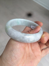 Load image into Gallery viewer, 57.6mm certified type A 100% Natural green white jadeite jade bangle K93-1031

