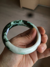 Load image into Gallery viewer, 57.8mm certified type A 100% Natural sunny green/orange/white jadeite jade bangle AE41-9586
