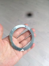 Load image into Gallery viewer, 58.1mm Certified Type A 100% Natural green/blue/gray/yellow super thin style Guatemala Jadeite bangle M51-7049
