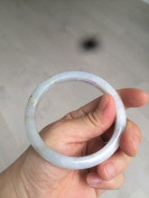 Load image into Gallery viewer, 58mm certified type A 100% Natural light purple white jadeite jade bangle AS8-0934
