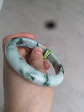 Load image into Gallery viewer, 58.2mm certified type A 100% Natural green/white/purple Jadeite Jade bangle Z97-6205
