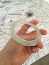 Load image into Gallery viewer, 55.5mm Certified Type A 100% Natural sunny green/purple/red (福禄寿) thin Jadeite Jade bangle U67-1443
