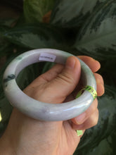 Load image into Gallery viewer, 57.4mm certified Type A 100% Natural green/purple Jadeite Jade bangle AE6-6198
