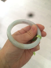 Load image into Gallery viewer, 55.5mm Certified 100% Natural type A light green/white Jadeite Jade bangle AD50-9839
