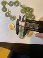 Load image into Gallery viewer, Sold  100% Natural watery safe and sound mom and daughter buckle dangling jadeite Jade earring AS2
