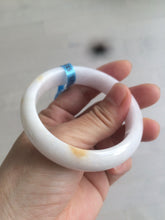 Load image into Gallery viewer, 53.4mm 100% natural certified yellow/white/light purple jadeite jade bangle AS38-5122
