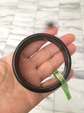 Load image into Gallery viewer, Sale! different size 100% Natural black/dark green serpentine Xiu jade(岫玉) bangle U22
