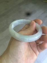 Load image into Gallery viewer, 53.4mm 100% natural certified light green/white/light purple jadeite jade bangle A72-0984
