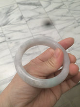 Load image into Gallery viewer, 53.4mm 100% natural certified light green/white/light purple jadeite jade bangle A72-0984
