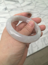 Load image into Gallery viewer, 53.4mm 100% natural certified light green/white/light purple jadeite jade bangle A72-0984

